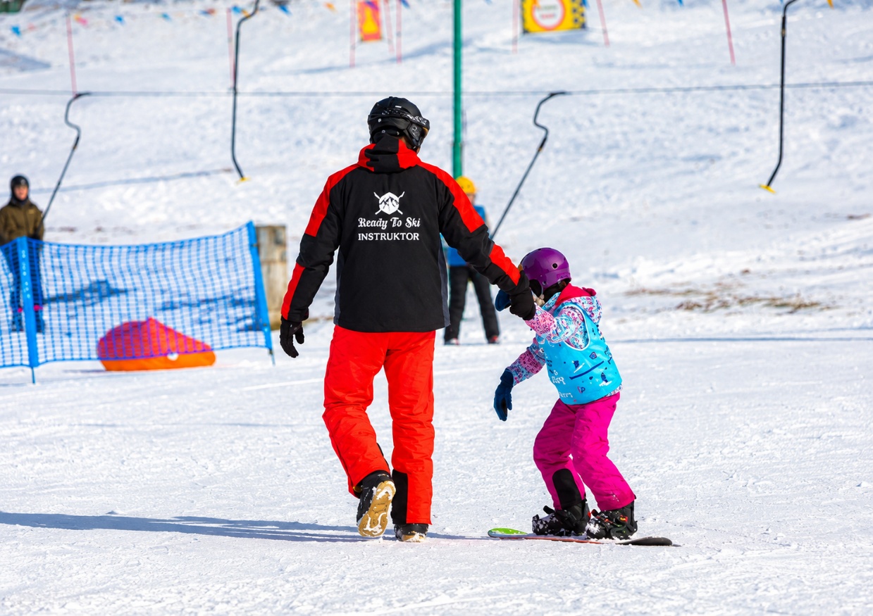 Superstart course participants on the slopes